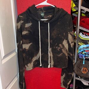 Wild Fable Black and Brown Tie-Dye Hoodie